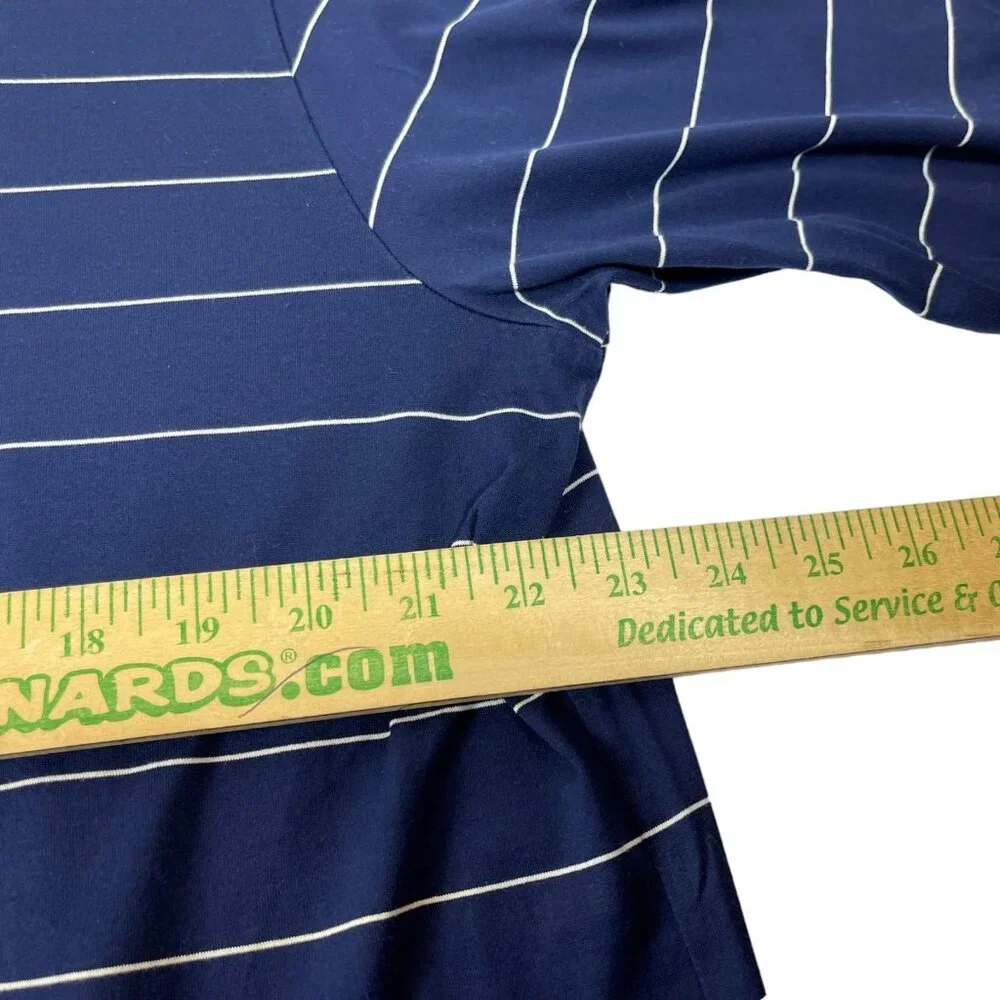 Ralph Lauren Golf Polo Sz XL Mens Pima Cotton Stripe Long Sleeve Blue Shirt